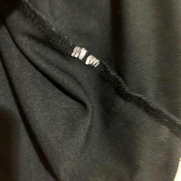 Miami Soft Knit Stretchy Criss Cross Detail Black Blouse. Size Large - Picture 4 of 4